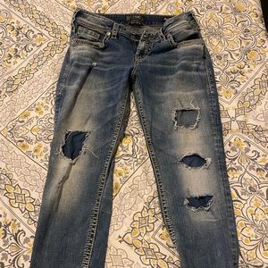 Silver Boyfriend Jeans